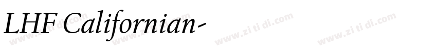 LHF Californian字体转换